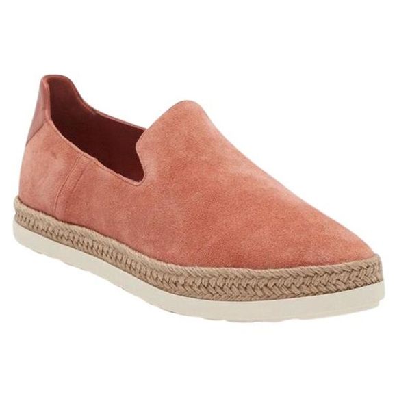 Vince Shoes - Vince Dillon Rose Suede Espadrille Slip On